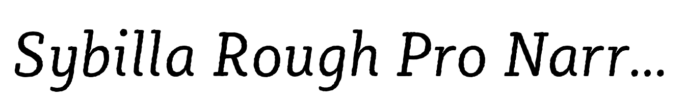 Sybilla Rough Pro Narrow Book Italic